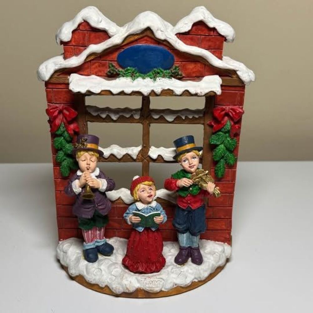 Vintage Jaimy Christmas Carolers Double-Sided Figurine
